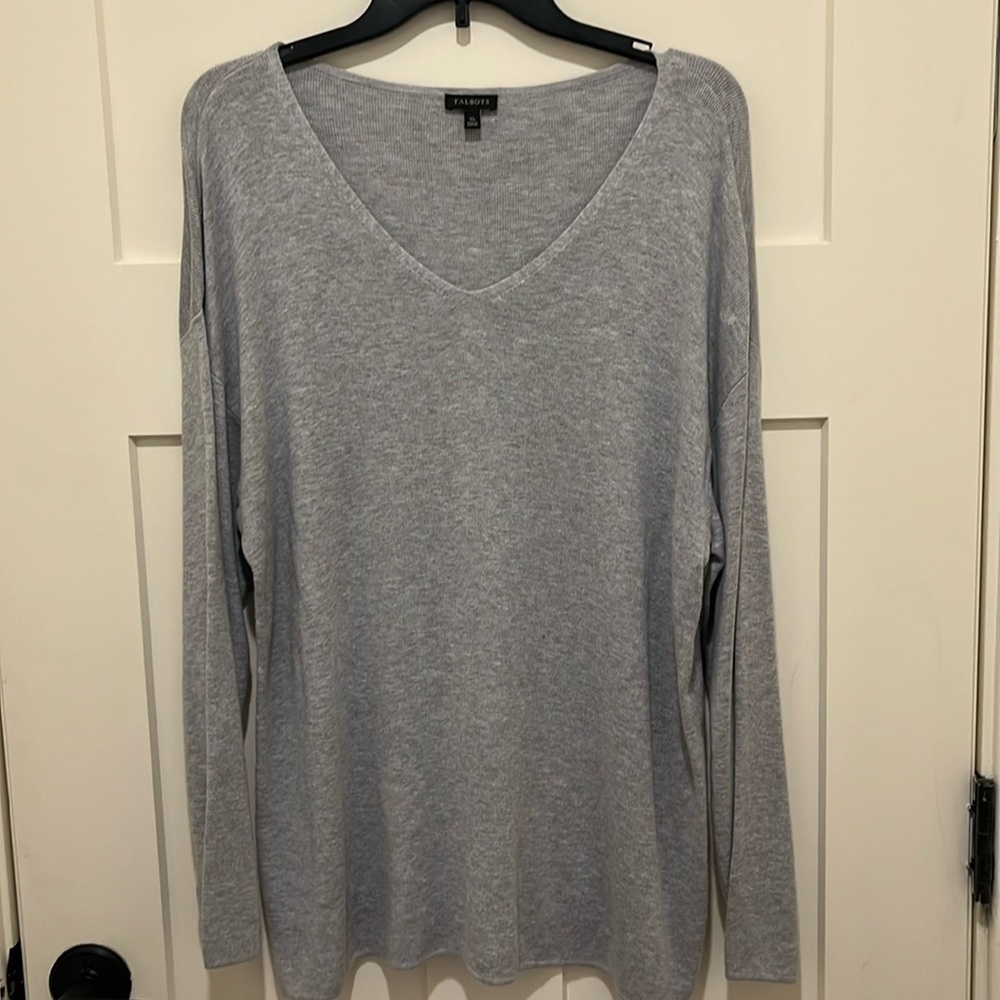 Talbots light gray sweater